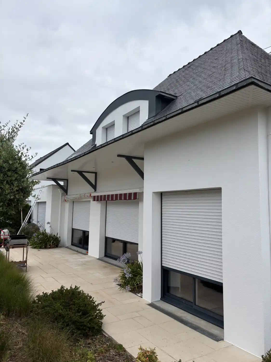 Chantier de ravalement d'une maison à Baden.